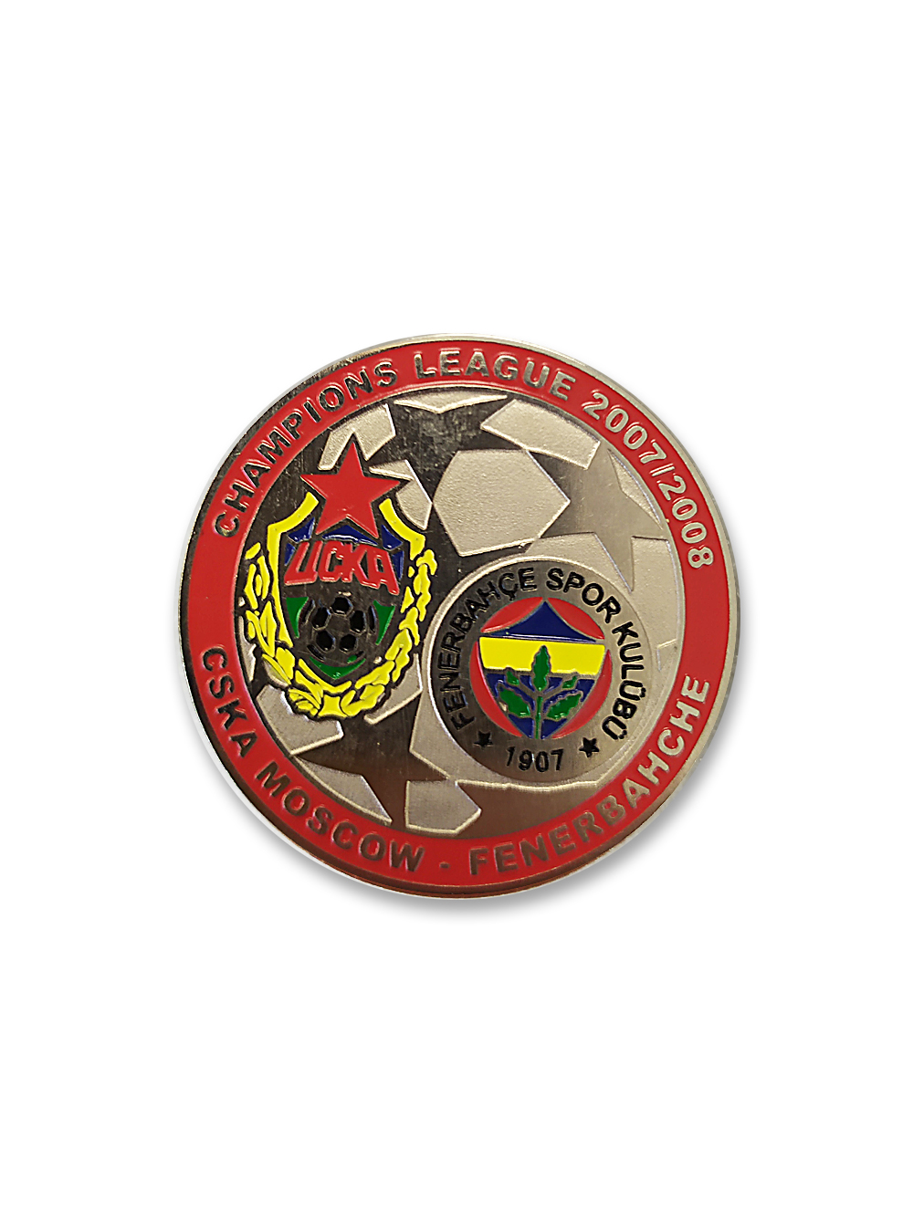 Коллекционный значок Champions League 2007-2008 CSKA Moscow-Fenerbahche