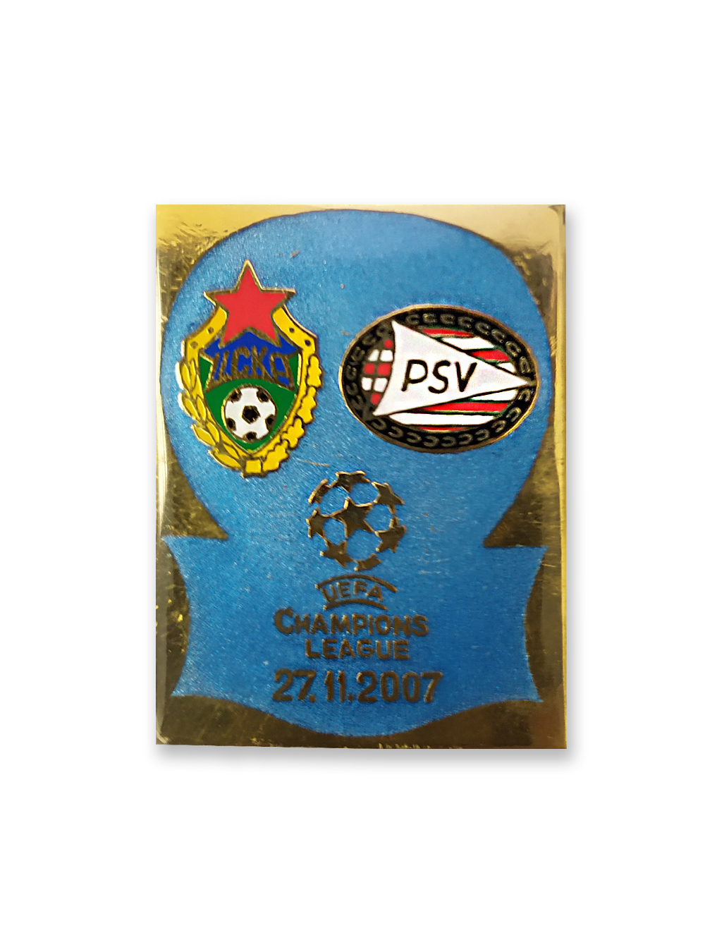 Коллекционный значок ЛЧ 2007-2008 CSKA-PSV
