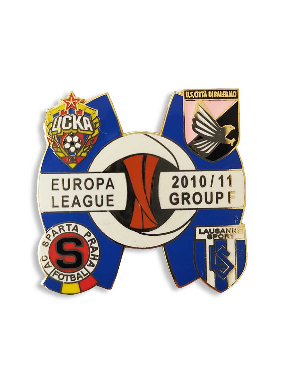 Коллекционный значок ЛЕ 2010-2011 Группа F, цвет синий