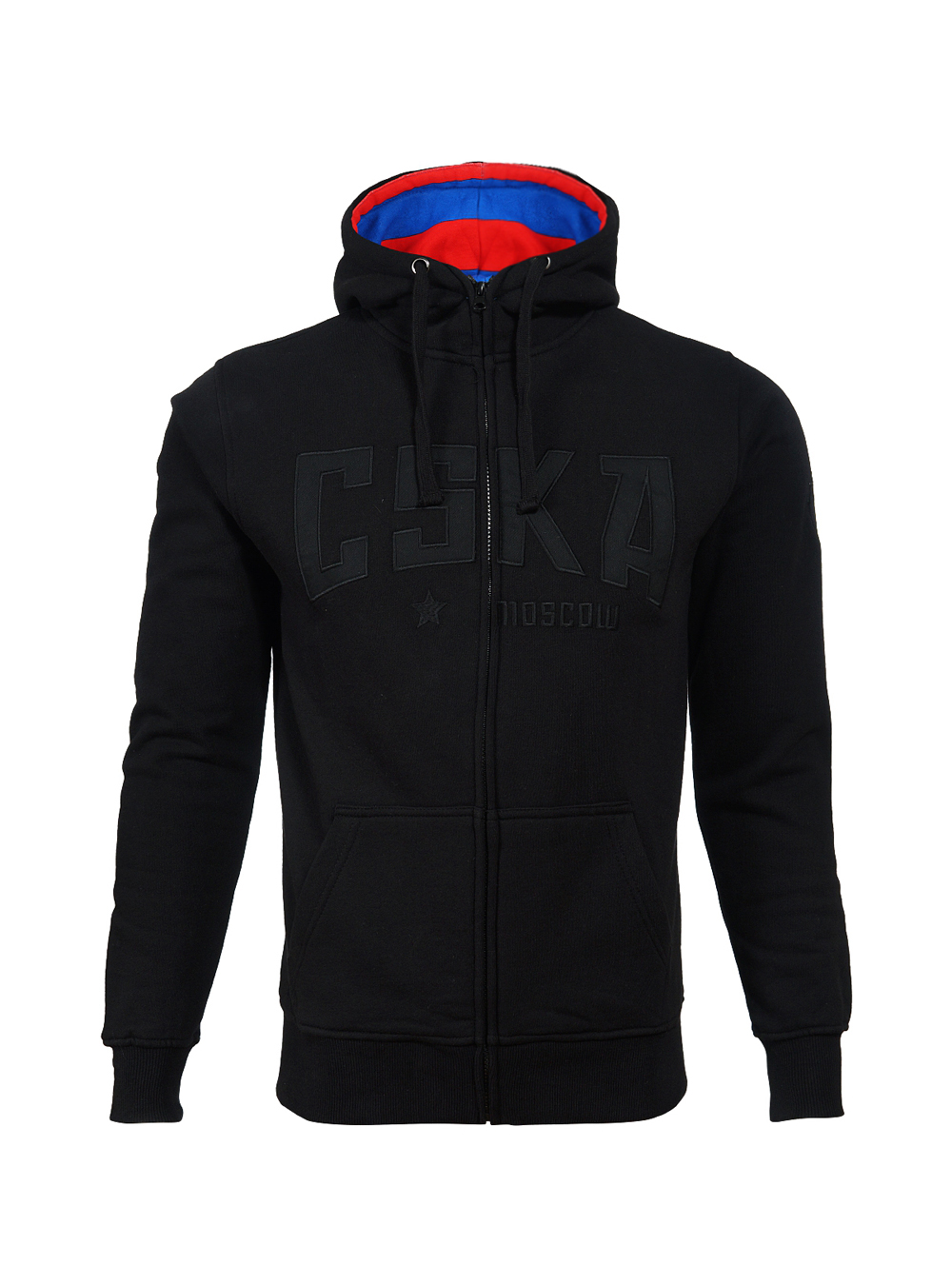 Толстовка на молнии с капюшоном "CSKA", цвет черный (L) от Cskashop