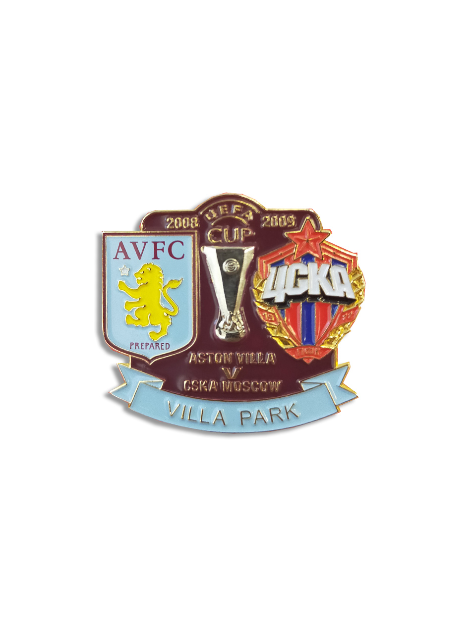 Коллекционный значок Aston Villa - CSKA MOSCOW 2008-2009