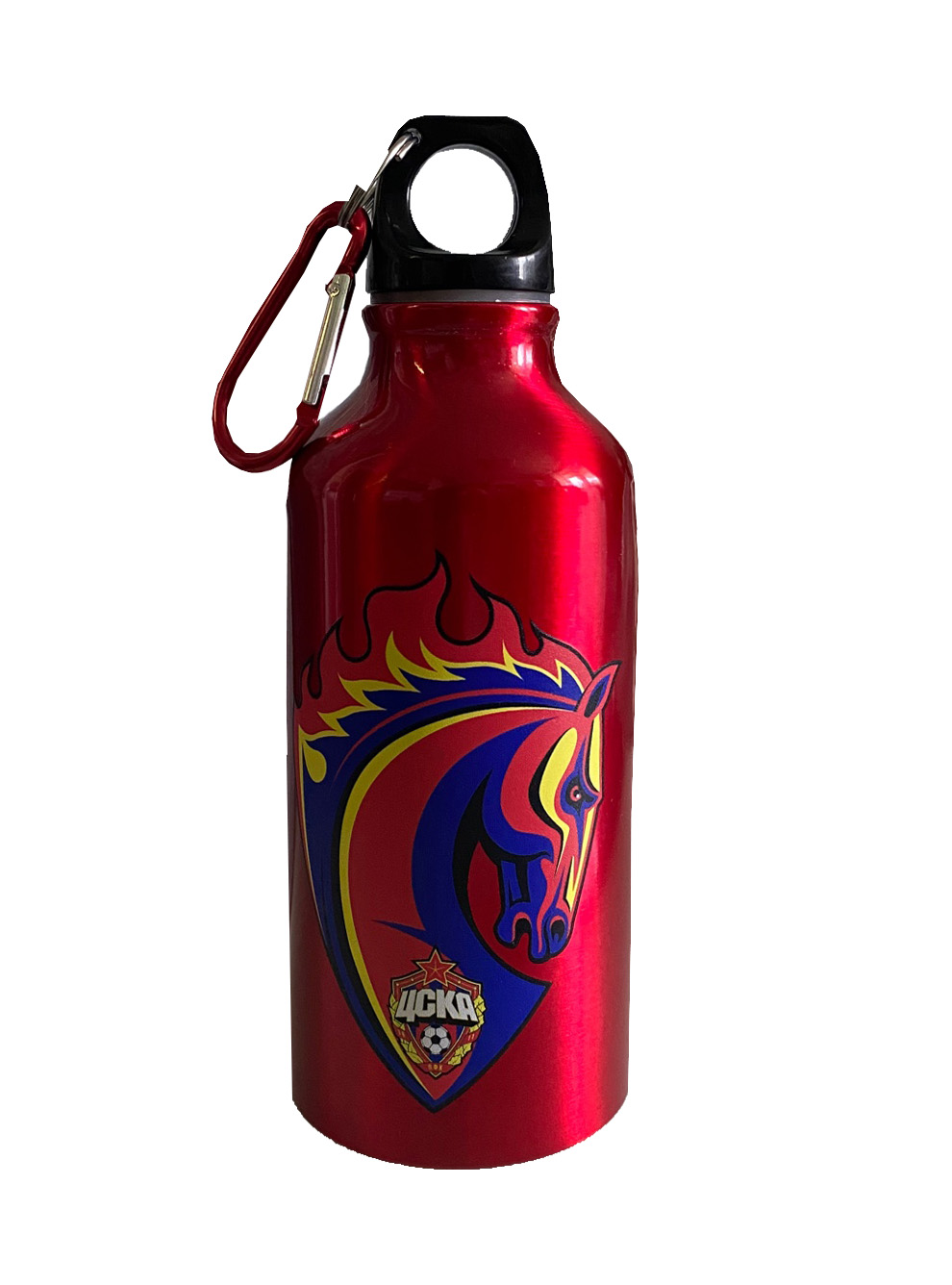 Бутылка для спорта с карабином,  цвет красный ПРОЕКТ 111 ООО 7504.50