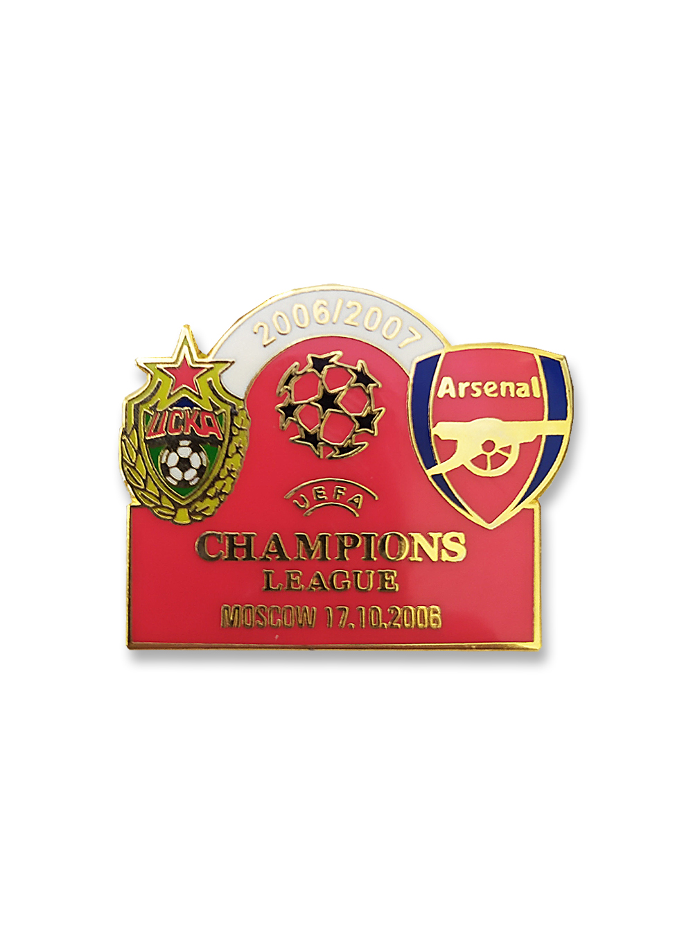 Коллекционный значок ЛЧ 2006-2007 ЦСКА-Арсенал