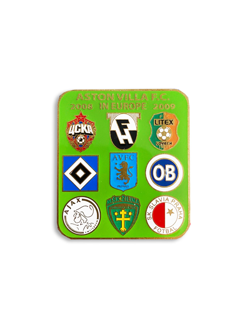Коллекционный значок Aston Villa in Europe 2008-2009