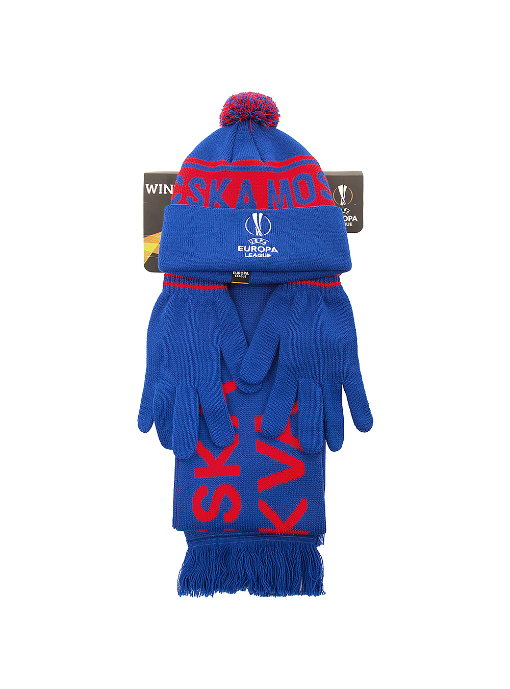 фото Набор europa league (шапка, шарф, перчатки) пфк цска