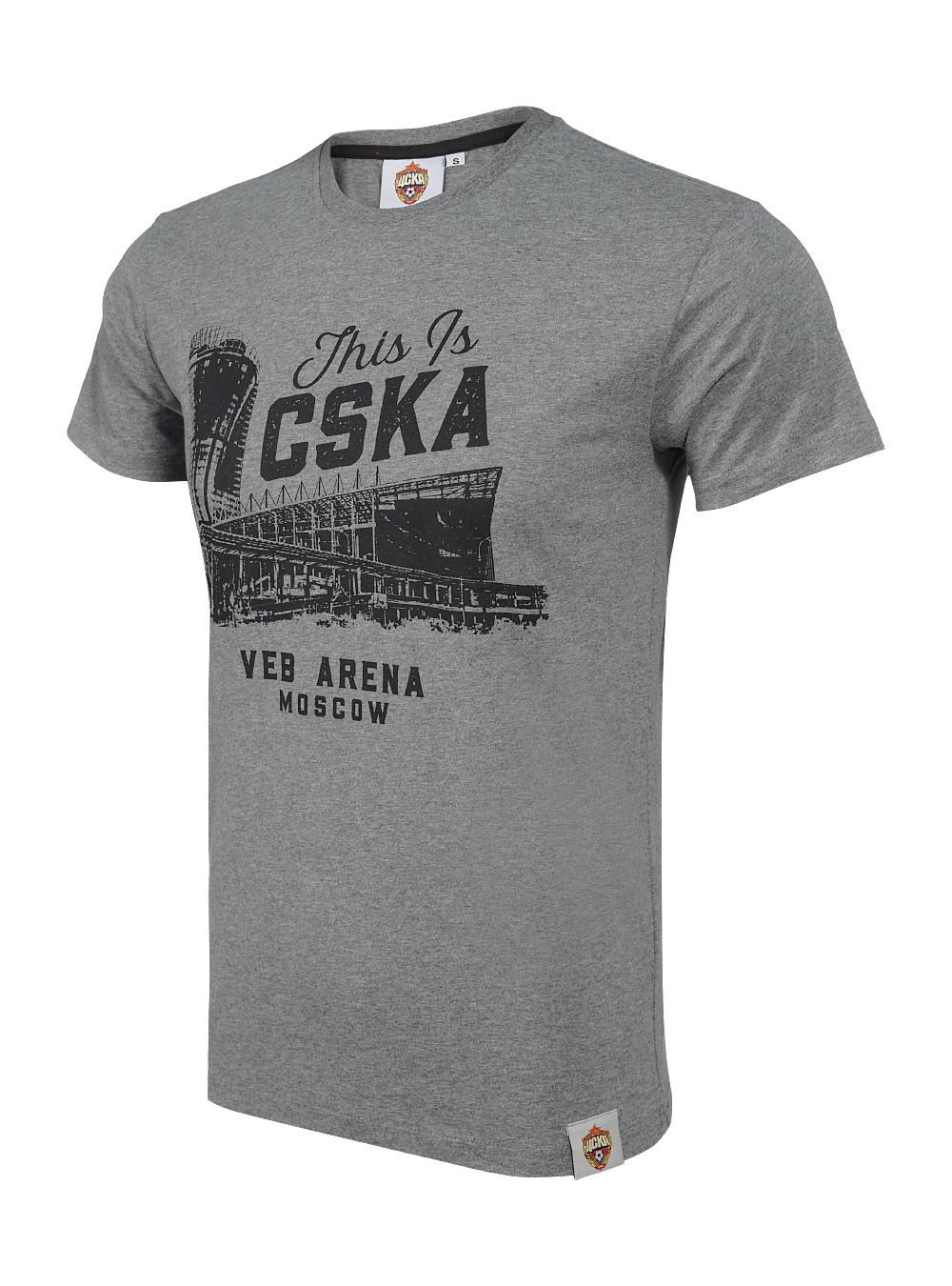 Футболка мужская "VEB ARENA", цвет серый (XXL)