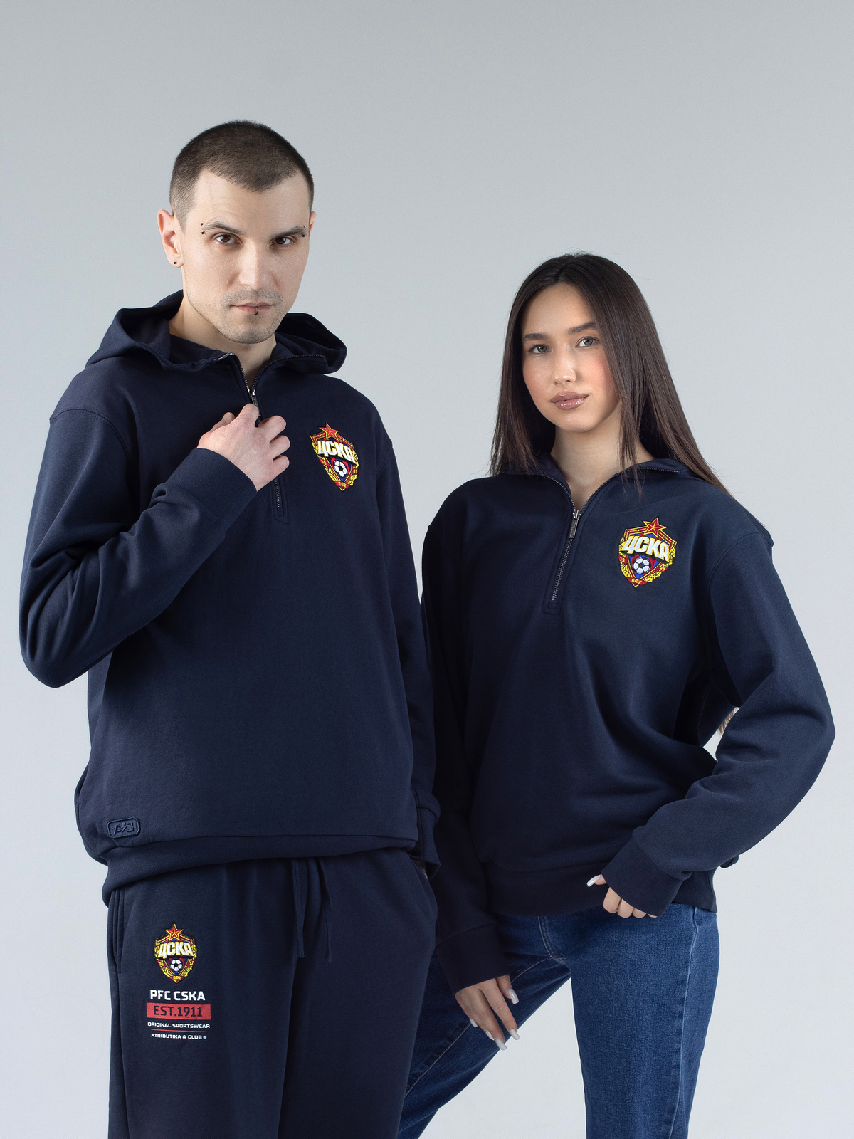 

Толстовка (кор. молния) ПФК ЦСКА, цвет синий