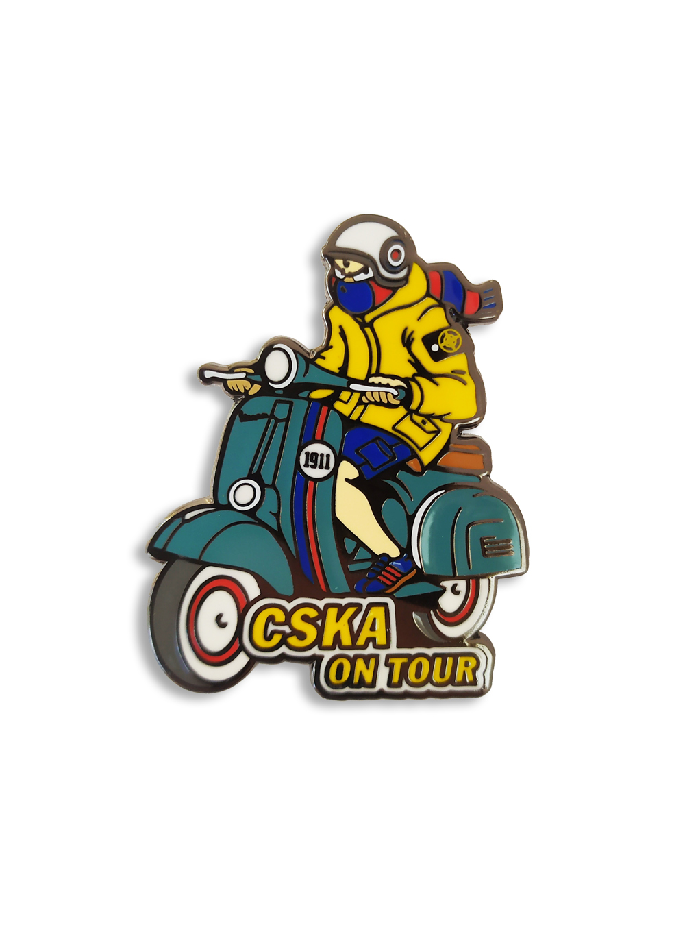 Коллекционный значок CSKA ON TOUR retro scooter