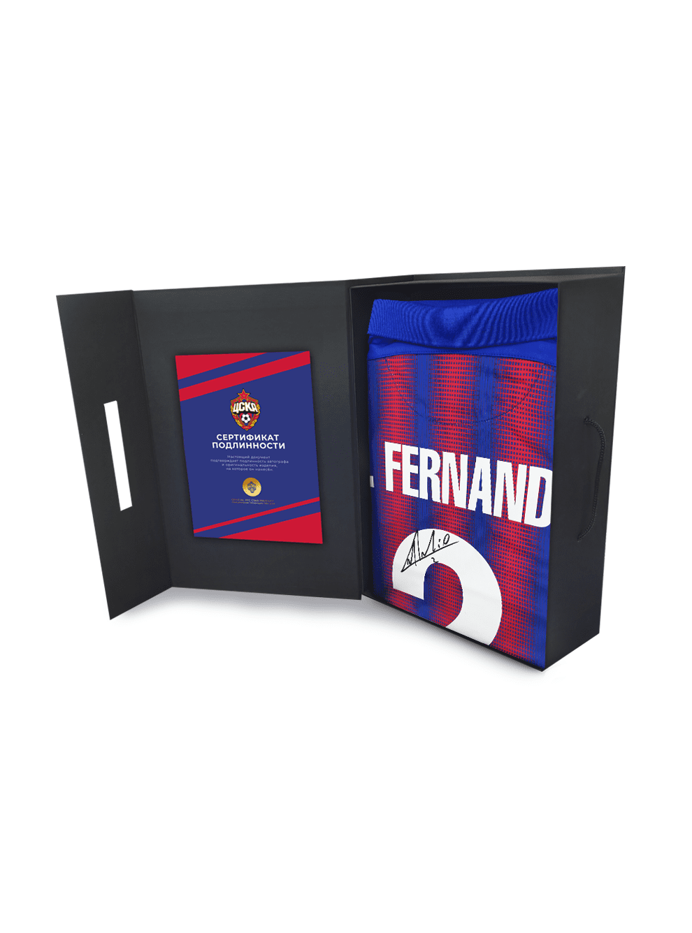 фото Футболка игровая домашняя el 2020/2021 с автографом фернандеса в подарочной коробке (l) пфк цска