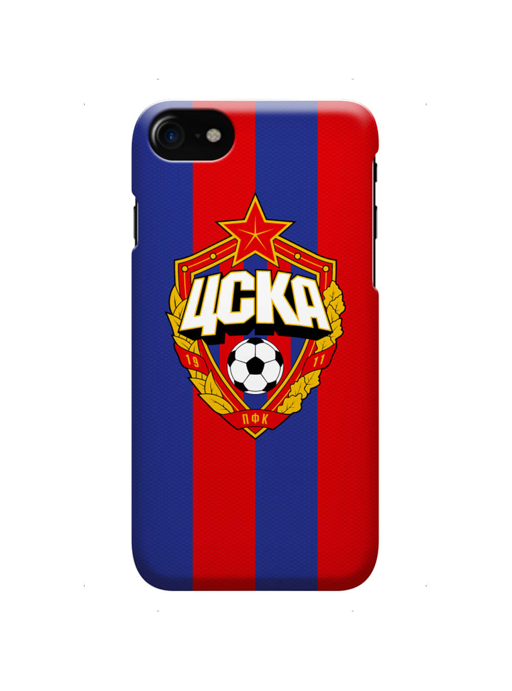 Клип-кейс для iPhone 7 с объемной эмблемой ПФК ЦСКА, цвет красно-синий от Cskashop