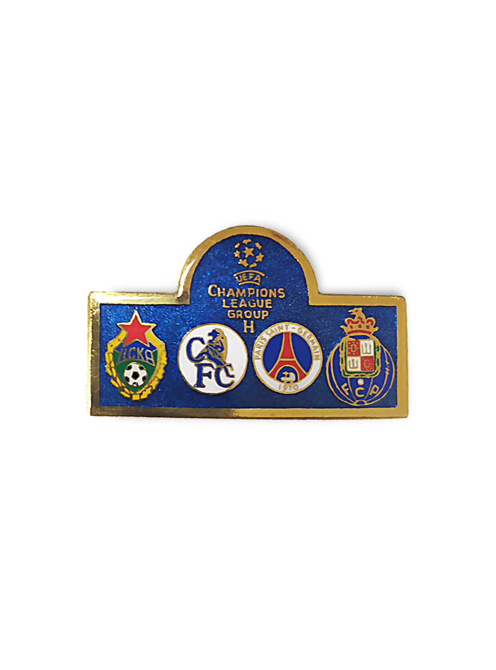 Коллекционный значок ЛЧ 2004-2005 Group H, цвет синий