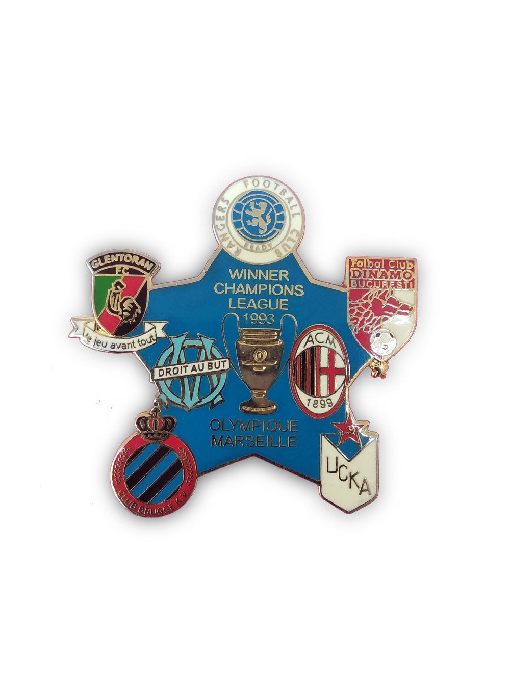 Коллекционный значок Winner Champions League 1993 OLIMPIQUE MARSEILLE