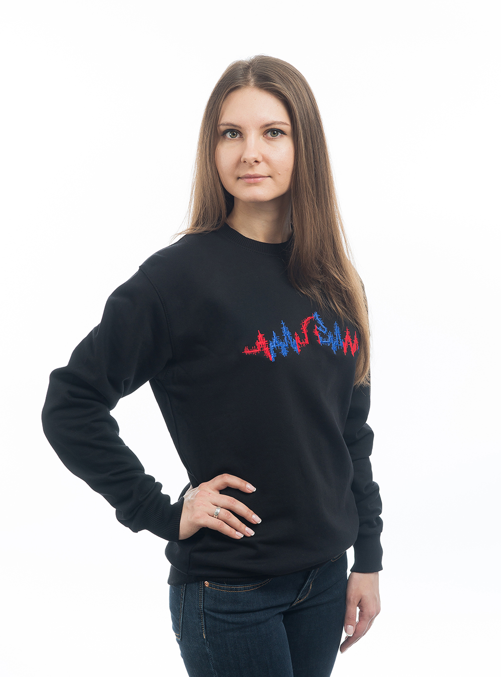 Women s sweatshirt with embroidery Talisman clr black 