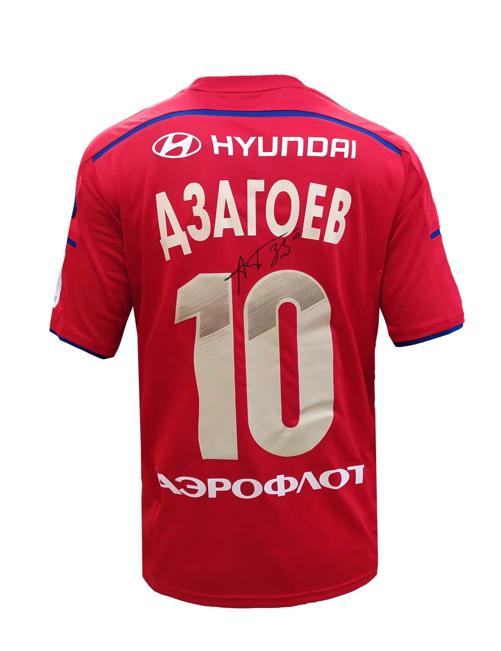 Игровая футболка домашняя 2014/2015 с автографом ДЗАГОЕВА (M)