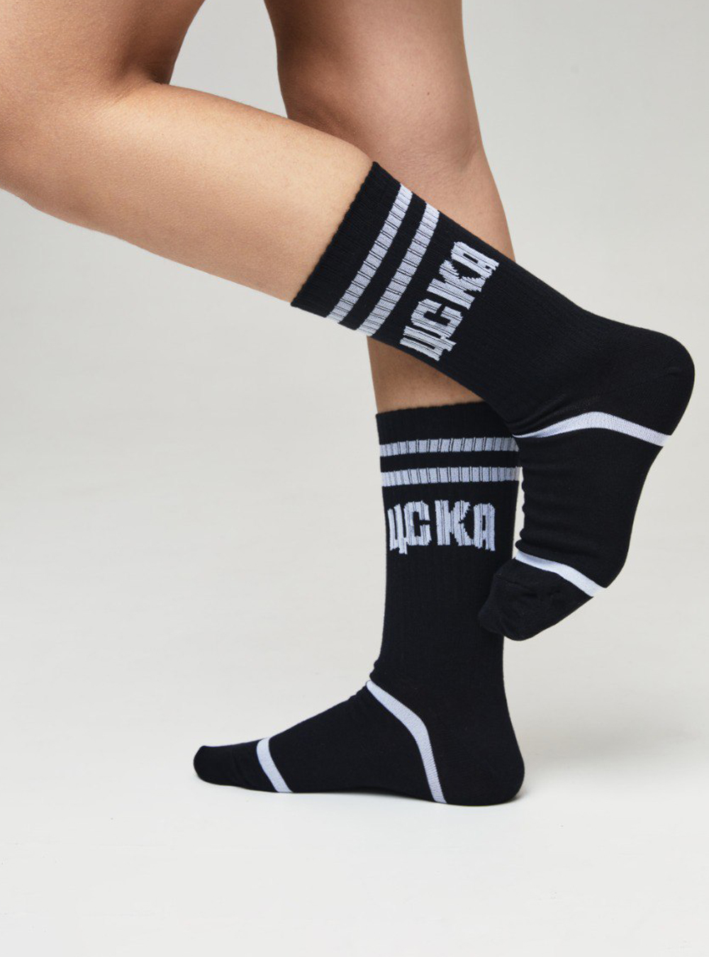 Носки черно-белые ФРАЙДИ (Унисекс, 38-41)