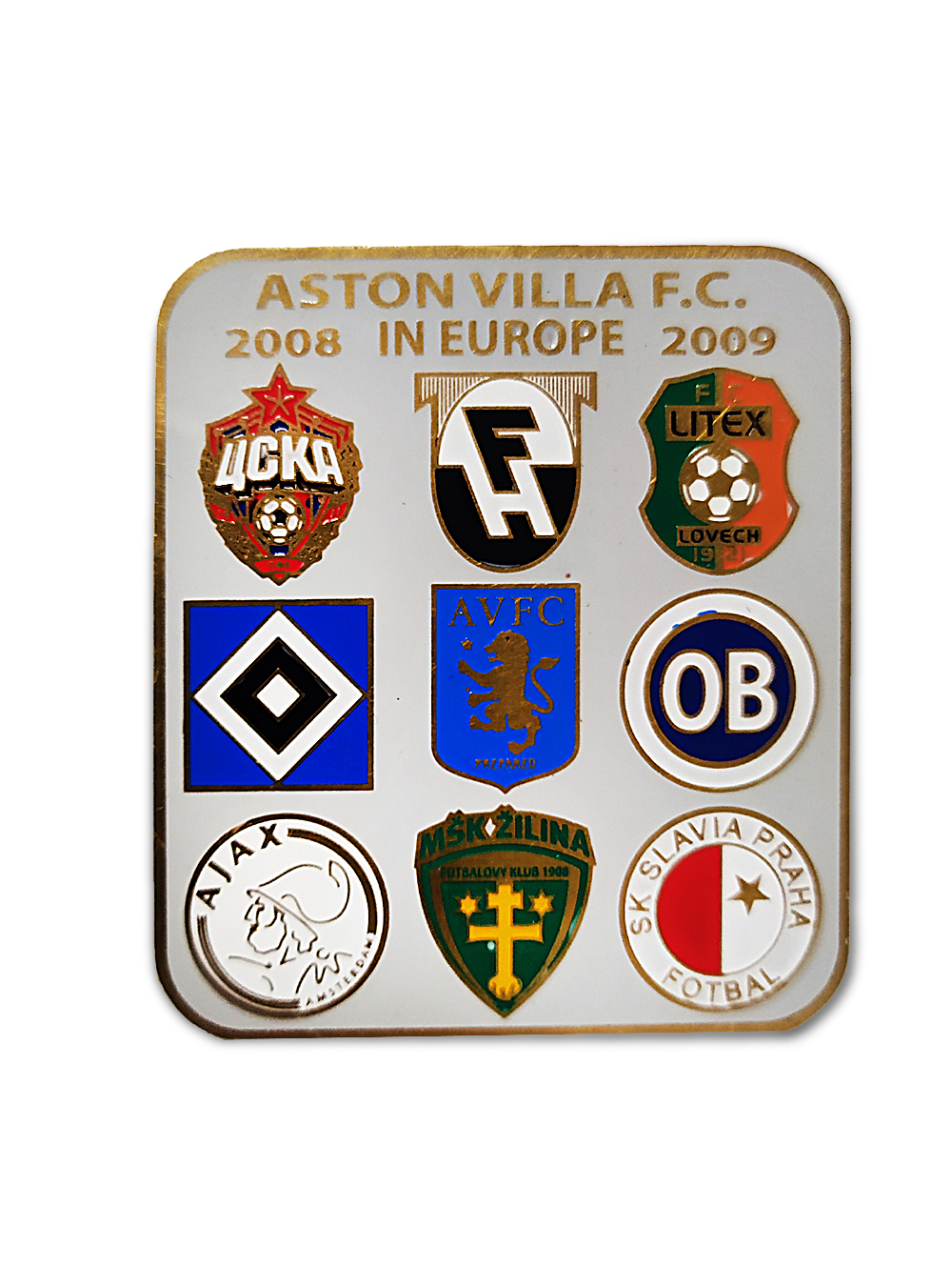 

Коллекционный значок Aston Villa in Europe 2008-2009