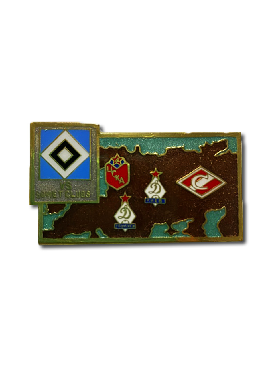 Коллекционный значок Hamburger SV vs soviet clubs, цвет бронзовый