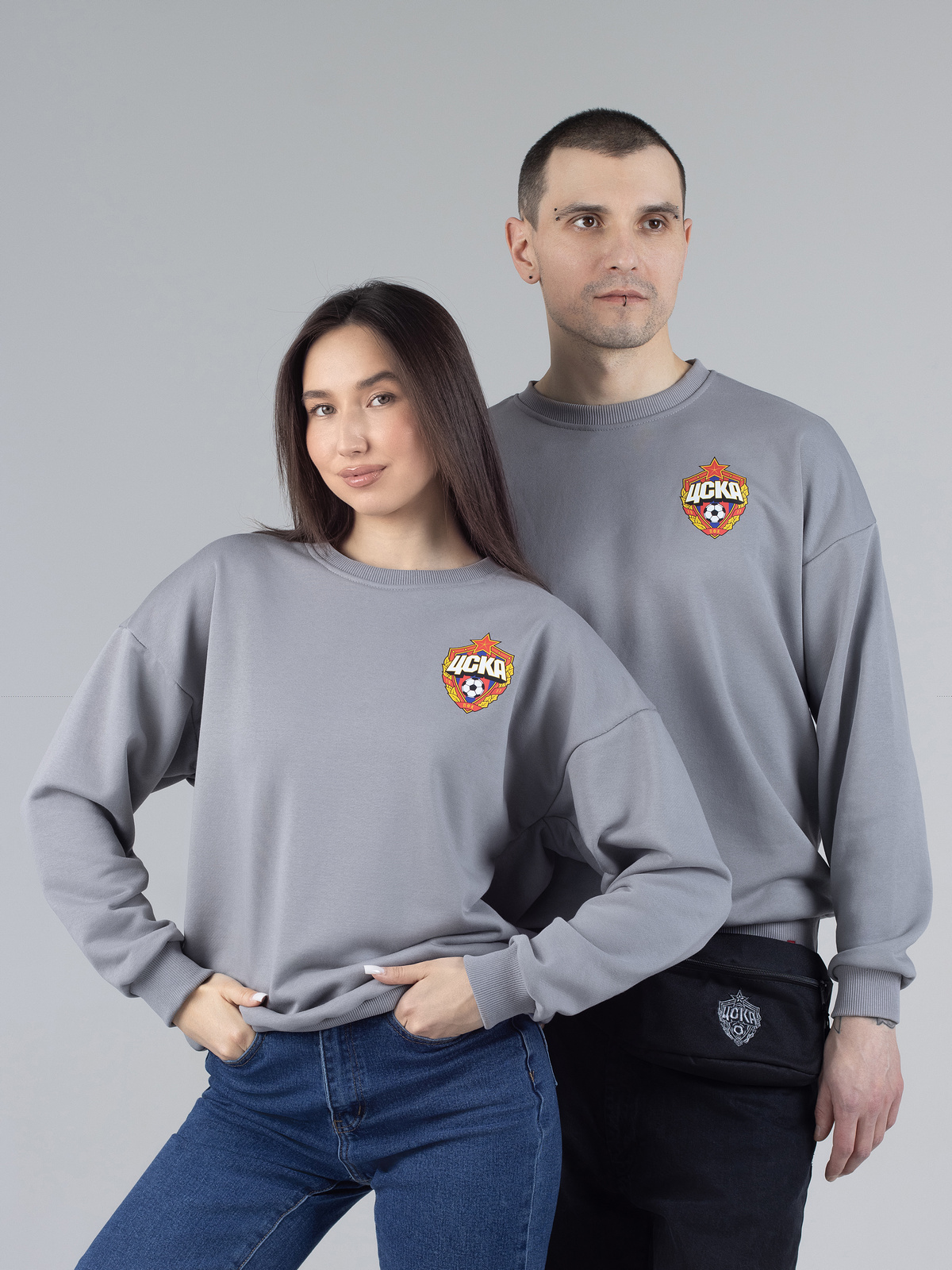 

Свитшот RED BLUE, цвет серый