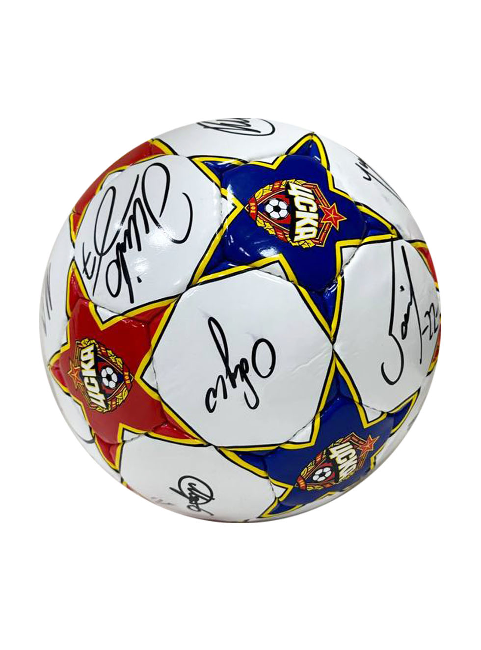 Мяч сувенирный с автографами 