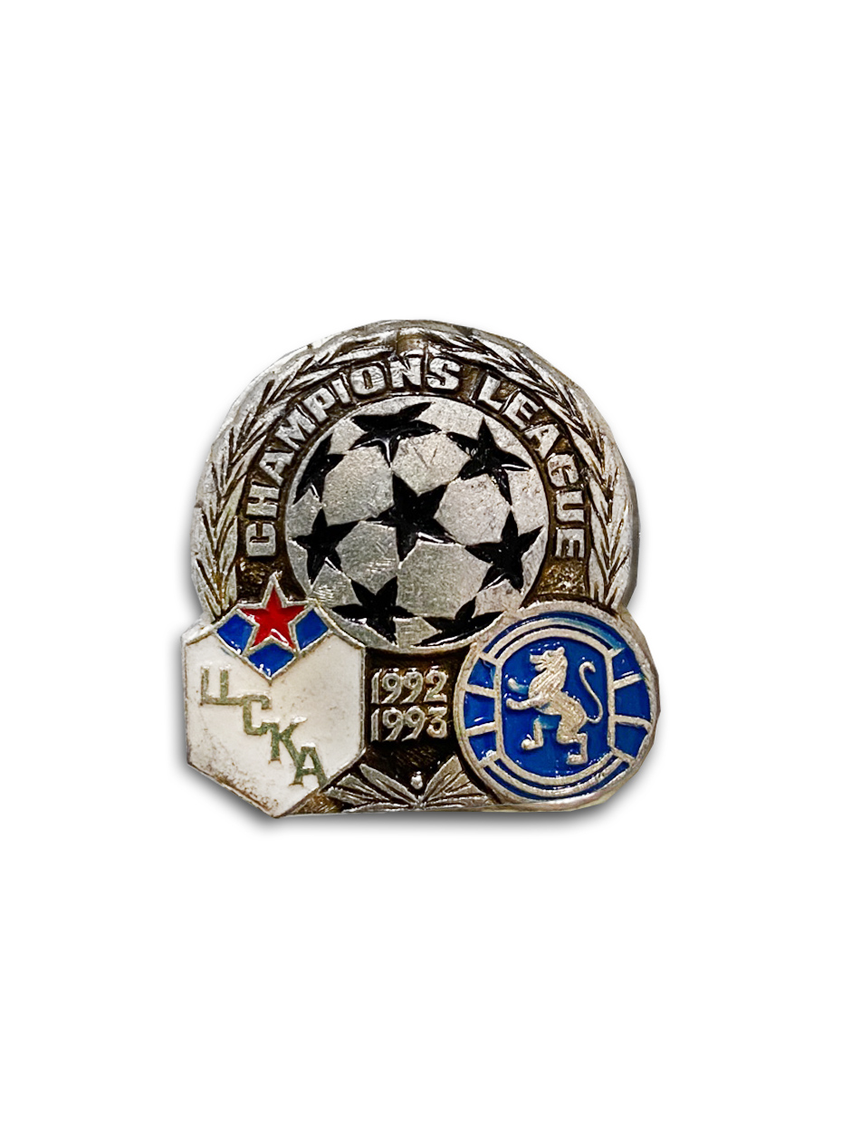 Коллекционный значок Champions League 1992-1993 ЦСКА-Рейнджерс